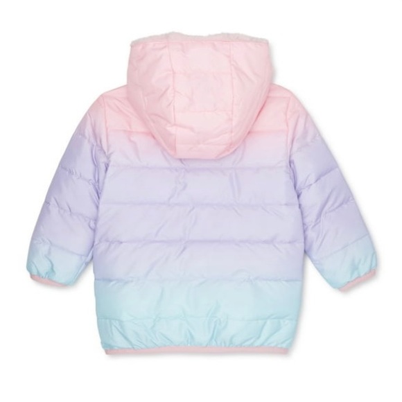 Wonder Nation Baby & Toddler Girls Reversible Bubble Jacket - Picture 2 of 8